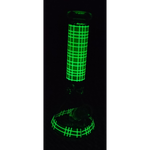 10" Plaid Glow in the Dark Beaker Bong