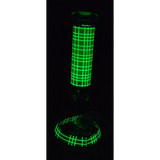 10" Plaid Glow in the Dark Beaker Bong