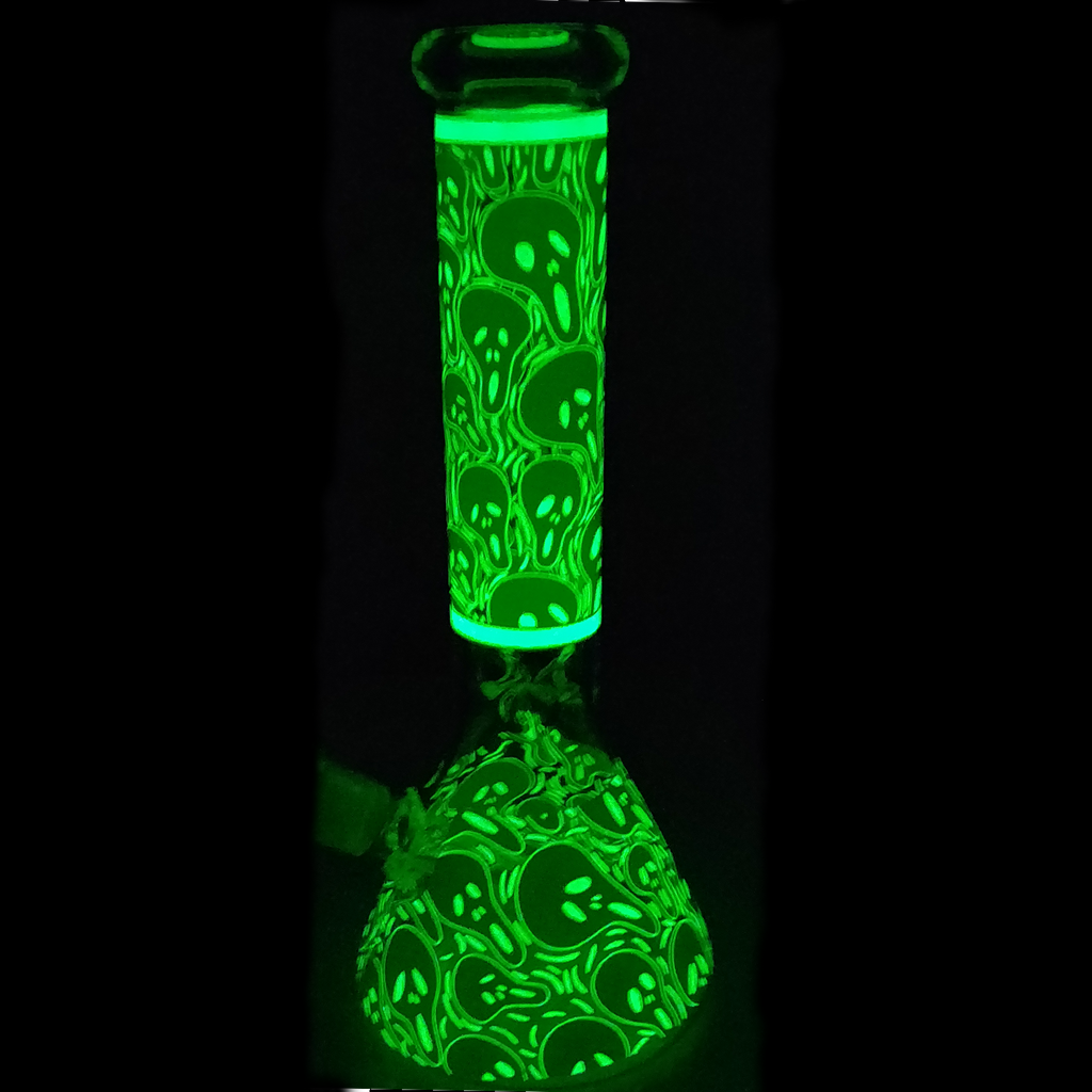 Ghostly Glow Beaker Water Pipe, 10